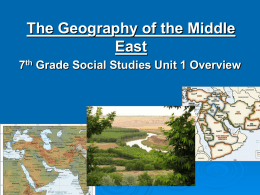The Geography of the Middle East (1).