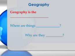 Five Themes of Geography - Hortonville Area School District