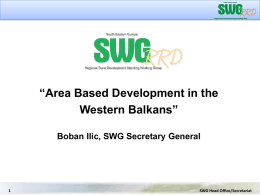 Area Based Development in the Western