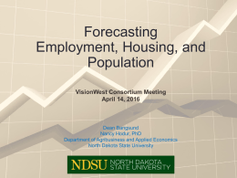 Forecasting Employment, Housing, and Population