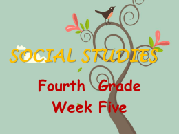 Fourth Grade SS week fivex - JSES-PASS