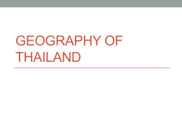 GEOGRAPHY of Thailand