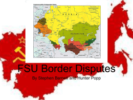 FSU Border Disputes