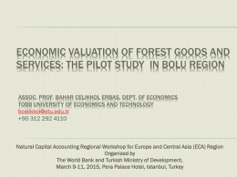 Economic Valuation of Forest Ecosystem Services Study in Turkey
