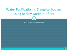 Water Purification in Slaughterhouses