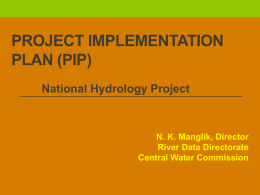 Revised Project Implementation Plan (PIP)