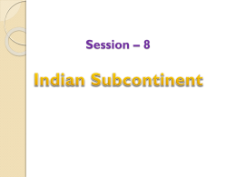 Indian Subcontinent - NSF GeoBee Juniors
