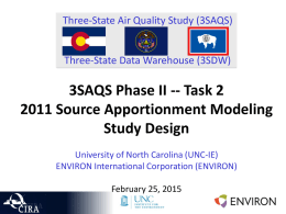 3SAQS Phase II -- Task 2: 2011 Source Apportionment Modeling