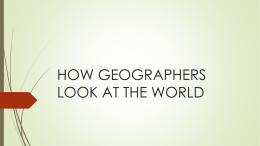 how geographers look at the world