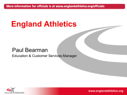 Paul Bearman - England Athletics