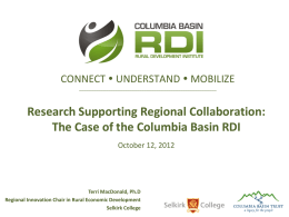 RDI - Digital Basin Catalogue - Columbia Basin Rural Development