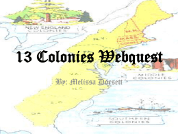 13 Colonies Webquest