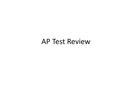 AP Test Review