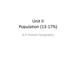 Unit II Population (13-17%) - Bremen High School District 228