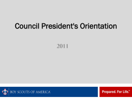 Council President`s Orientation PowerPoint