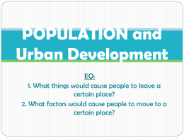 Population and Urban Development