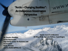 Local indigenous governance