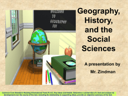 6th Grade Geography - Mr. Zindman`s Class