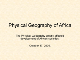 Physical Geography of Africa