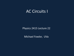 AC Circuits I - Galileo and Einstein