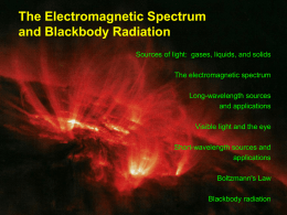 4. The Electromagnetic Spectrum and Blackbody Radiation