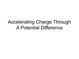 Accelerating Charge Through A Potential Difference