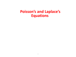 Possions and Laplace equations