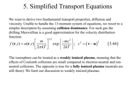 5. Simplified Transport Equations