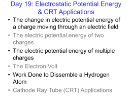 Day 19: Electrostatic Potential Energy & CRT Applications