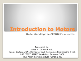 Introduction to Motors - University of Nebraska Omaha