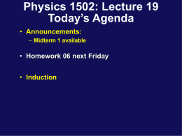 Phys132 Lecture 5 - University of Connecticut