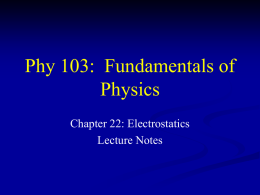 Phy 103: Chapter 22