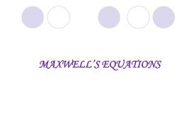 MAXWELL’S EQUATIONS