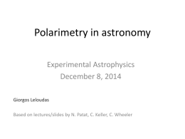 Polarimetry in astronomy