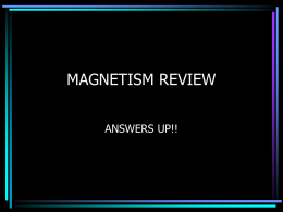 MAGNETISM REVIEW - Petoskey High School