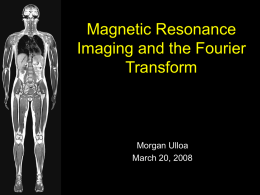 Magnetic Resonance Imaging and the Fourier Transform