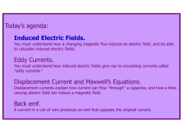 Induced Electric Fields.