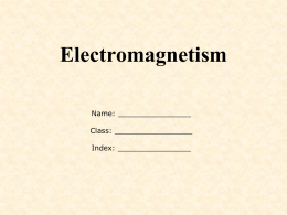 Electromagnetism - HSphysics