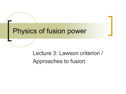 Lecture 3: Lawson and ICF / MCF