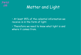 Introduction to the physics of light