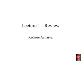 Lecture 1 review (PowerPoint)