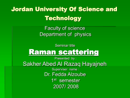 Three types of scattering - Jordan University of Science and