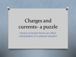 Charges, currents & reference frames