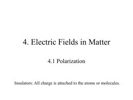 4. Electric Fields in Matter