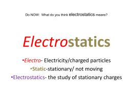 ELECTROSTATICS powerpoint