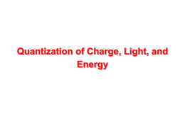 Quantization of Charge, Light, and Energy