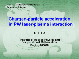 laser plasma interaction