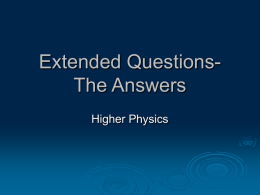 Extended Questions- The Answers