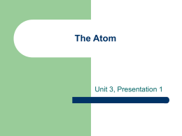 Introduction to the Atom
