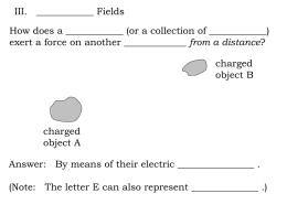Day 3 - Electric Fields Guided Notes Assignment